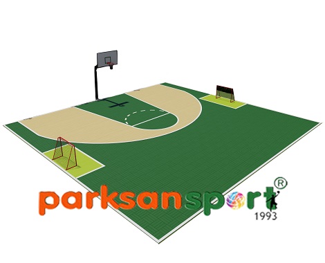 60104 - Yar�m Basketbol Sahas� (Minyat�r Kale +Pota) 